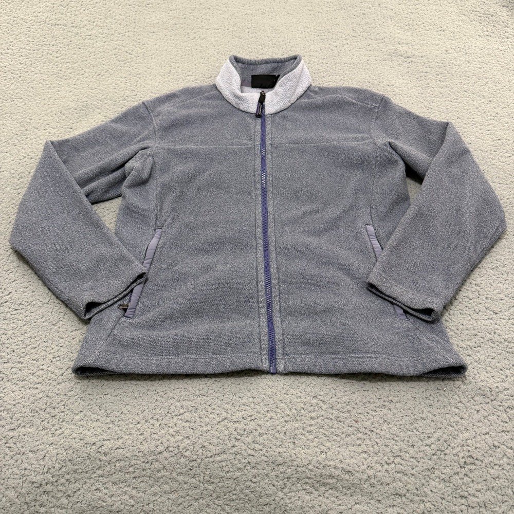 Patagonia Synchilla Full Zip Fleece Jacket Grey Purple Women Medium